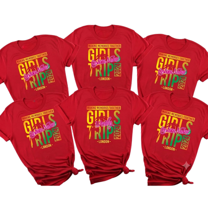 Girls Trip Making Memories Toghter Custom Matching T Shirts, Personalized Girls Trip Matching Shirts ET1035