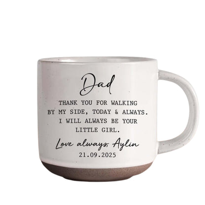 Custom Photo Father Of The Bride Meaningful Pottery Mug, Personalized Wedding Mug for Father Of The Bride WD0026