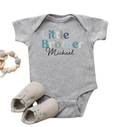 Big Brother Litlle Brother Custom Name Matching T Shirt, Baby Reveal Personalized Matching Siblings Shirts ET1018