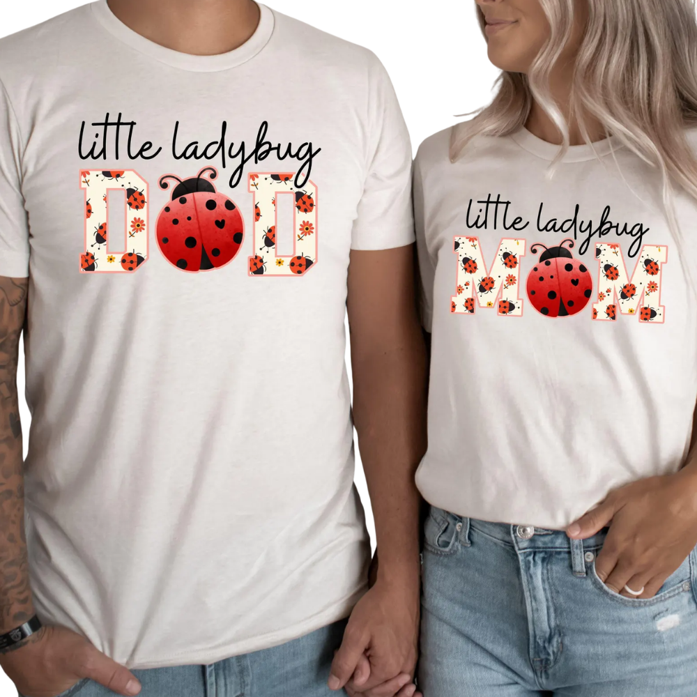 One Little Ladybug First Birthday Family Matching T Shirt, 1st Birthday Ladybug Family Shirts ET1270