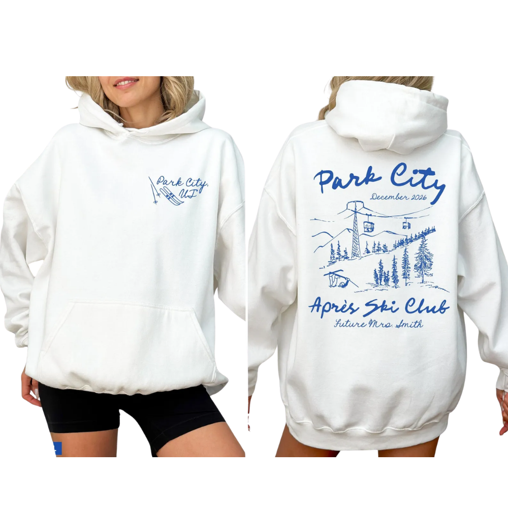 Après Ski Club Personalized Bachelorette Trip Matching Hoodies, Custom Ski Trip Bachelorette Hoodies ET1294