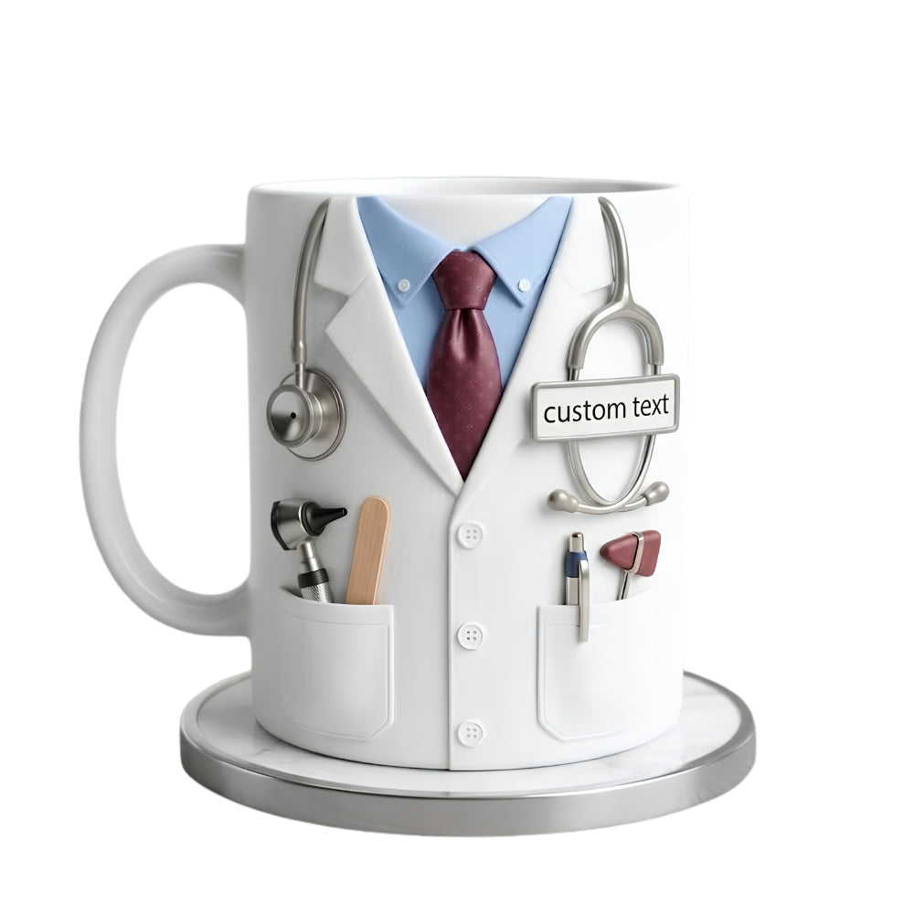 Personalized Doctor Coffee Mug 3D Printed, Custom Name Doctor Mugs ET0115