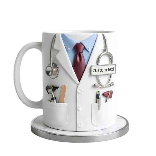 Personalized Doctor Coffee Mug 3D Printed, Custom Name Doctor Mugs ET0115