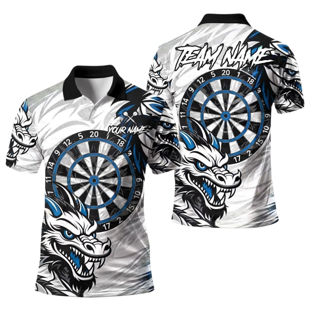 Custom Dragon Darts Polo Shirt Men, Custom Dragon Dart Team Shirt DE0118