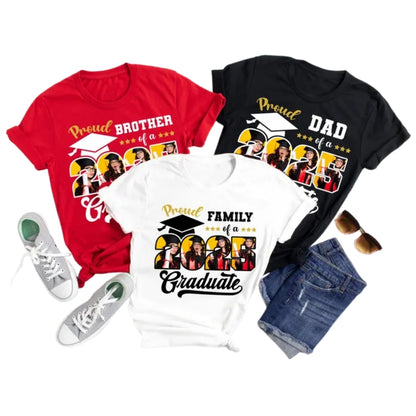 Custom Photo Graduation Matching Family T Shirts, Personalized Family Graduation Matching Shirts ET0516