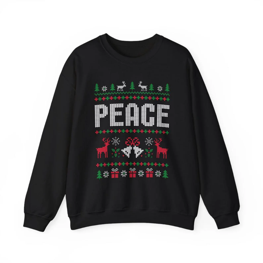 Matching I Come In Peace Couple Ugly Christmas Sweatshirts, Funny Christmas Sweatshirt For His And Her ET1349