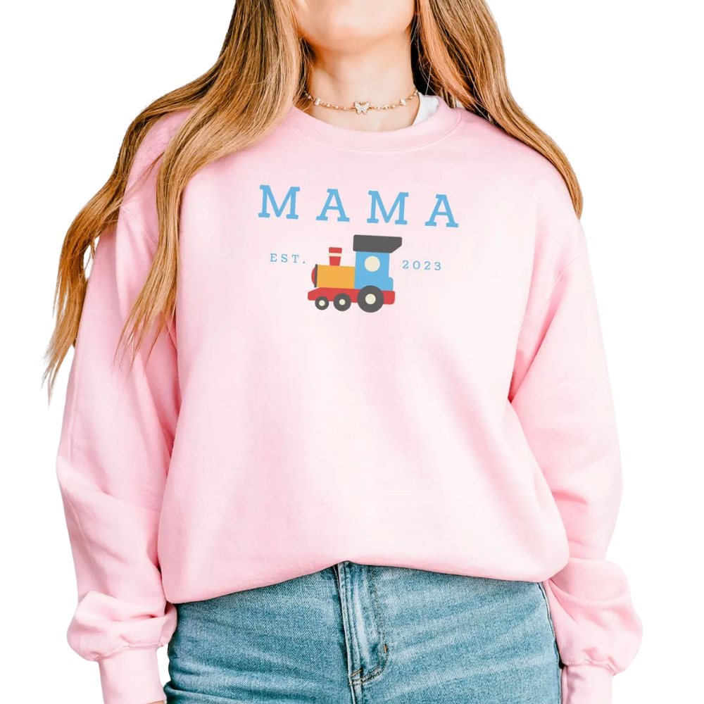 Personalized Train Birthday Family Matching Sweatshirt, Custom Birthday Train Sweatshirt For Family ET1392