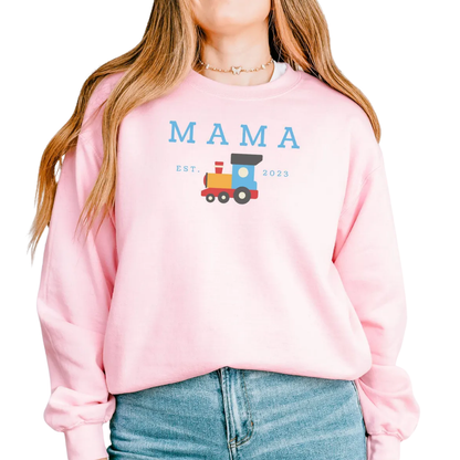 Personalized Train Birthday Family Matching Sweatshirt, Custom Birthday Train Sweatshirt For Family ET1392