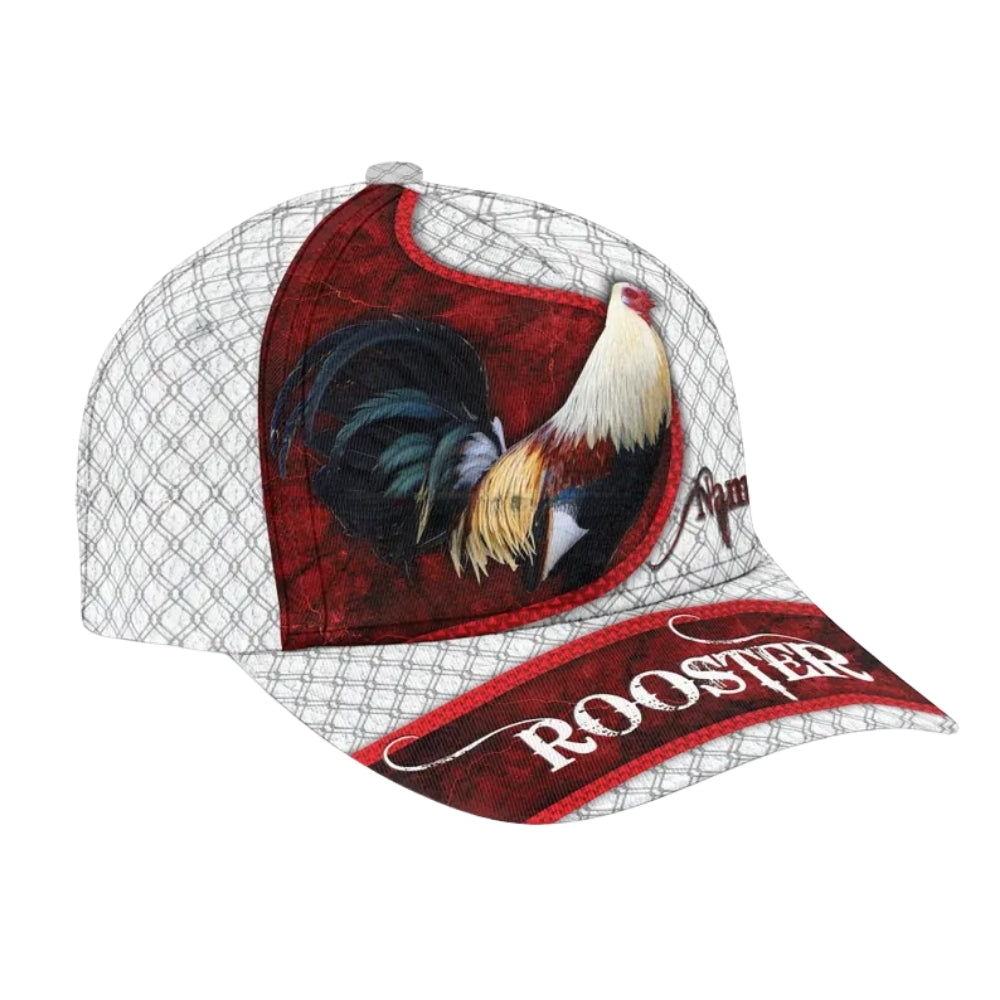 Custom Rooster 3D Baseball Cap, Custom Rooster Lovers Hats Caps CP0078