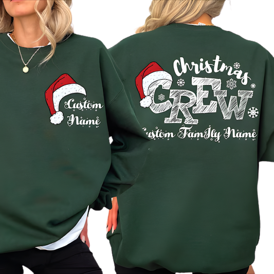 Custom Christmas Crew Sweatshirt, Custom Family Christmas Sweatshirt 2D0426