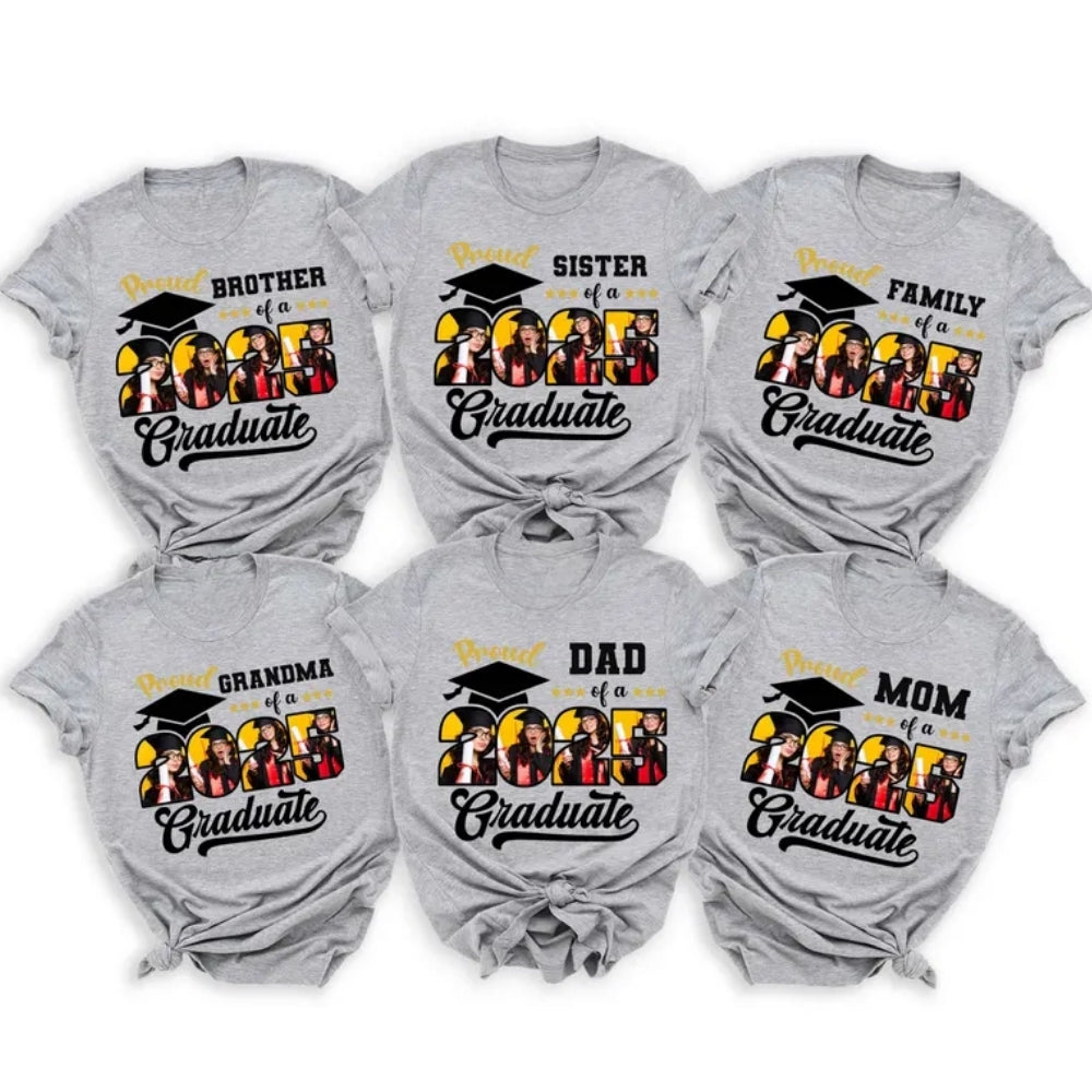 Custom Photo Graduation Matching Family T Shirts, Personalized Family Graduation Matching Shirts ET0516