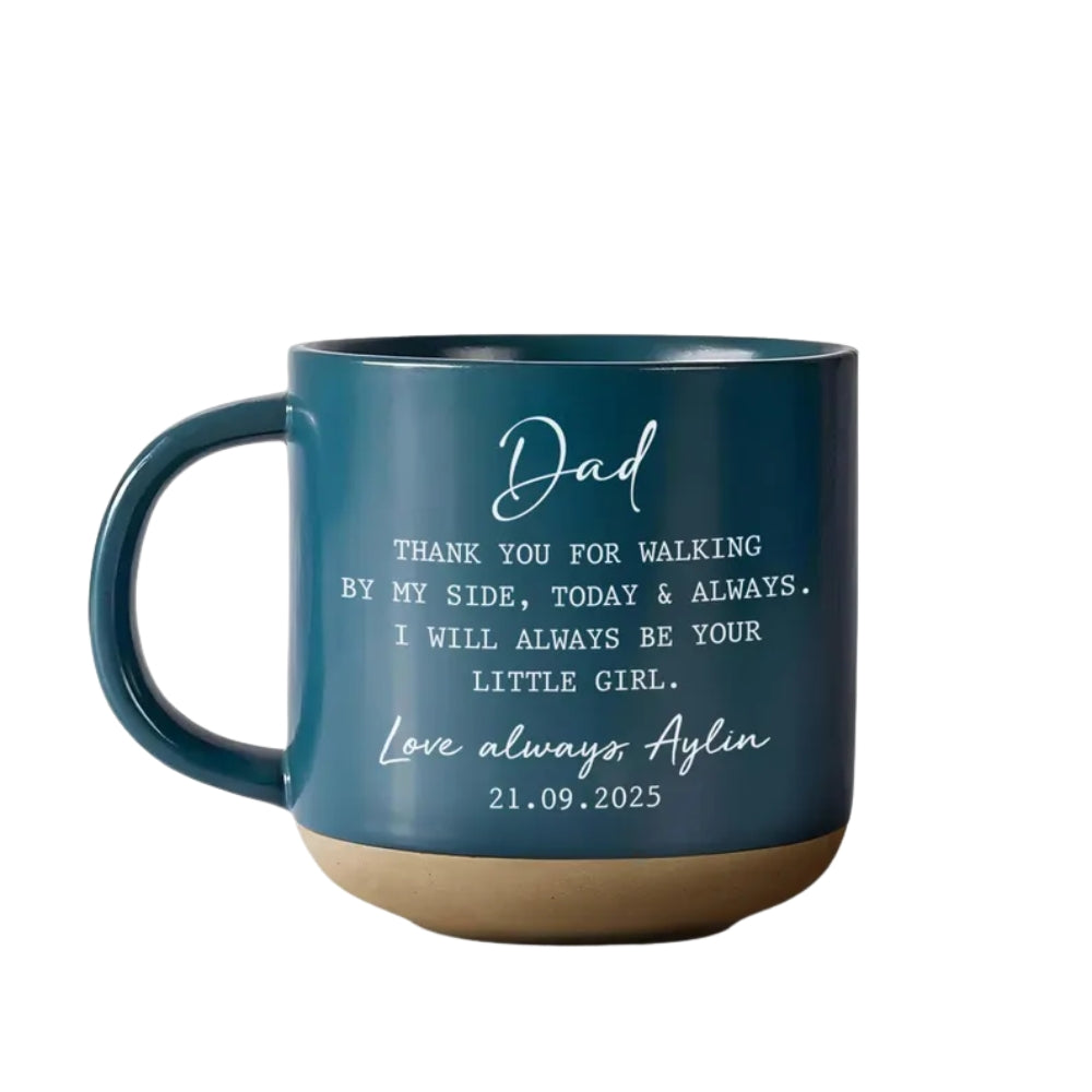 Custom Photo Father Of The Bride Meaningful Pottery Mug, Personalized Wedding Mug for Father Of The Bride WD0026