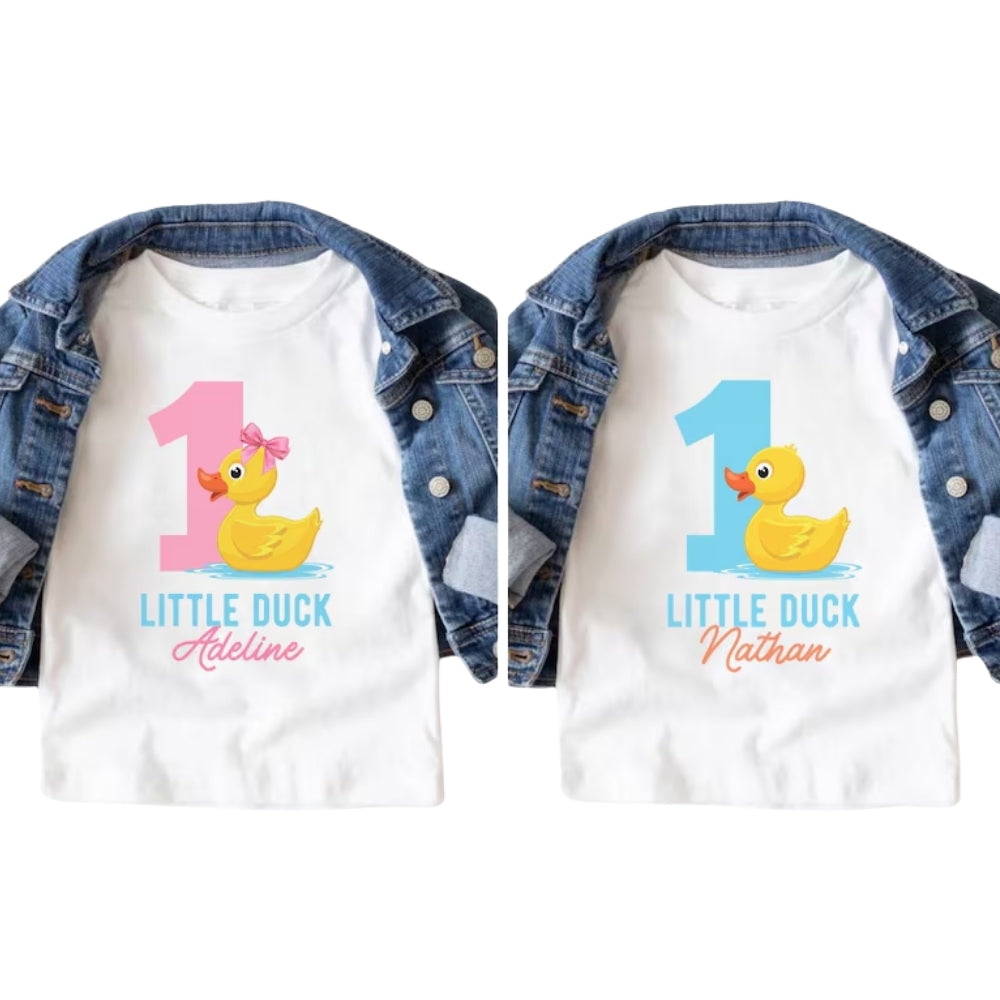 One Little Duck Custom Matching Family 1st Birthday T Shirts, Custom First Birthday Shirts For Family ET0367