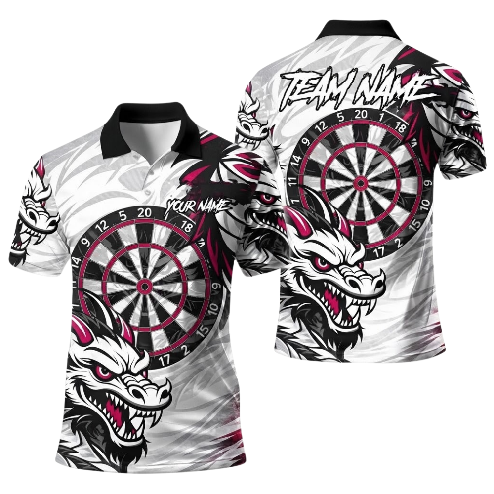 Custom Dragon Darts Polo Shirt Men, Custom Dragon Dart Team Shirt DE0118