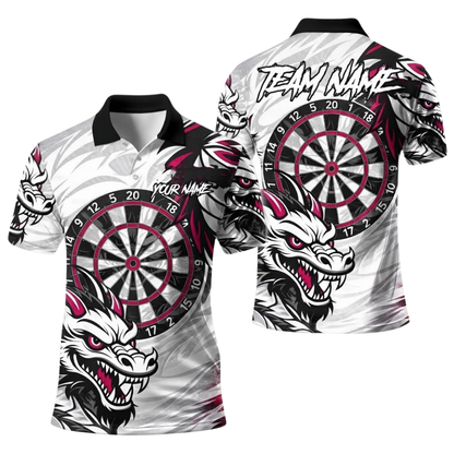 Custom Dragon Darts Polo Shirt Men, Custom Dragon Dart Team Shirt DE0118