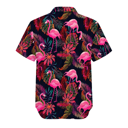 Flamingo Tropical Hawaiian Shirt For Men Women, Flamingo Lover Hawaiian Shirts HE0271
