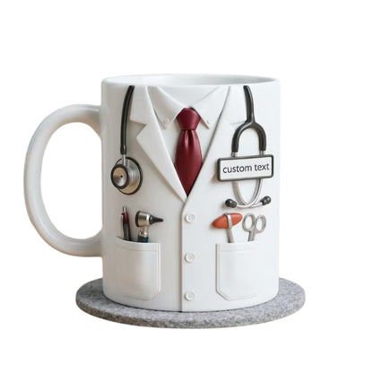 Personalized Doctor Coffee Mug 3D Printed, Custom Name Doctor Mugs ET0115