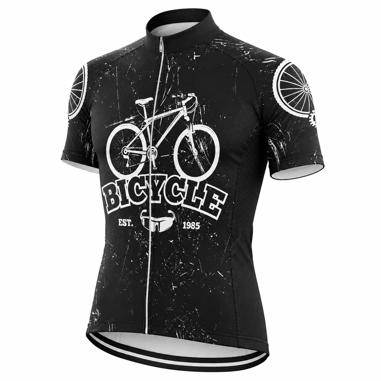 Custom Year Vintage Black Cycling Short Sleeve Men Jersey, Custom Bicyle Cycling Jerseys CG0822