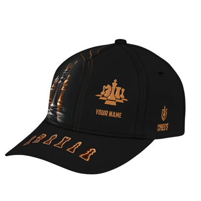 Custom Name Chess Player Baseball Cap, Custom Chess Lover Cap Hat CP0706