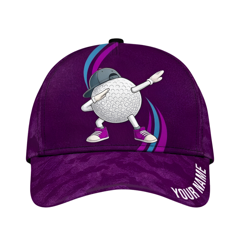 Custom Funny Golf Ball Golf Baseball Cap, Custom Name Golf Hat For Golfer CP0698
