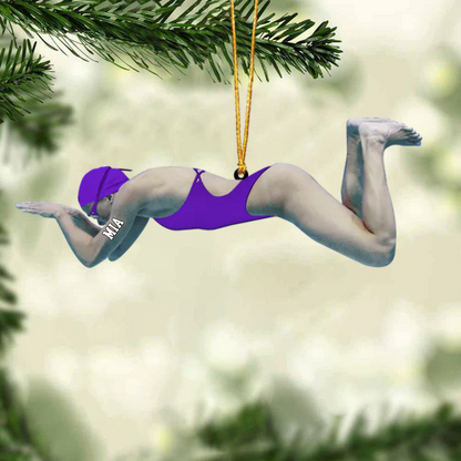 2024 New Release Personalized Swimmer Acrylic Ornament, Gift For Swimming Lovers/Swimmer OO1771