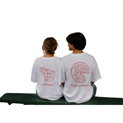Pizza And Pizza Slice Couple Matching T Shirt, Pizza Matching Shirts For His And Her ET1326