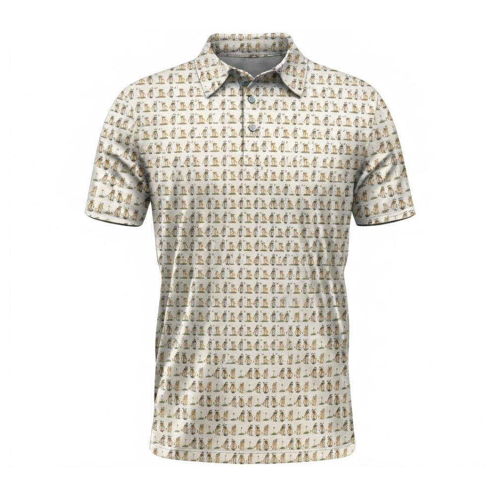 Mens Cute Corgi Golf Polo Shirt, Corgi Golf Shirt For Dog Lover GE0597