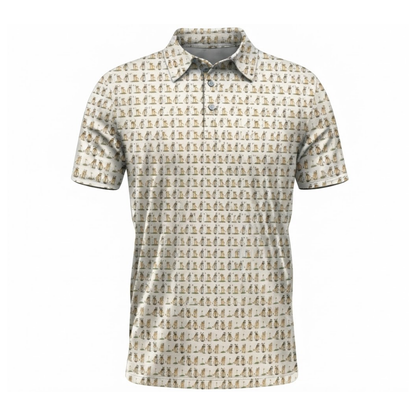 Mens Cute Corgi Golf Polo Shirt, Corgi Golf Shirt For Dog Lover GE0597