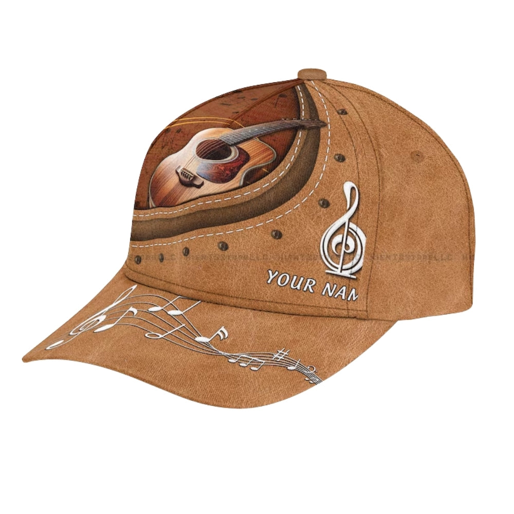 Custom Name Guitar 3D Printed Baseball Cap, Perosalized Guitar Lover Cap Hat CP0443