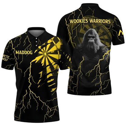 Bigfoot Thunder Custom Mens Darts Polo Shirt, Custom Bigfoot Team Dart Shirt DZ0169