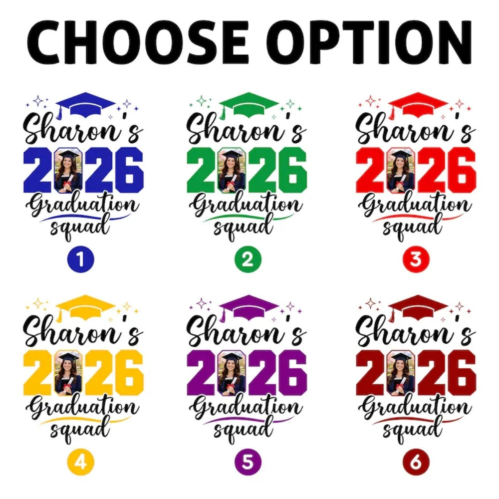 Personalized Matching Graduation Squad Family T Shirts With Photo, Custom Family Graduation Shirts ET0648