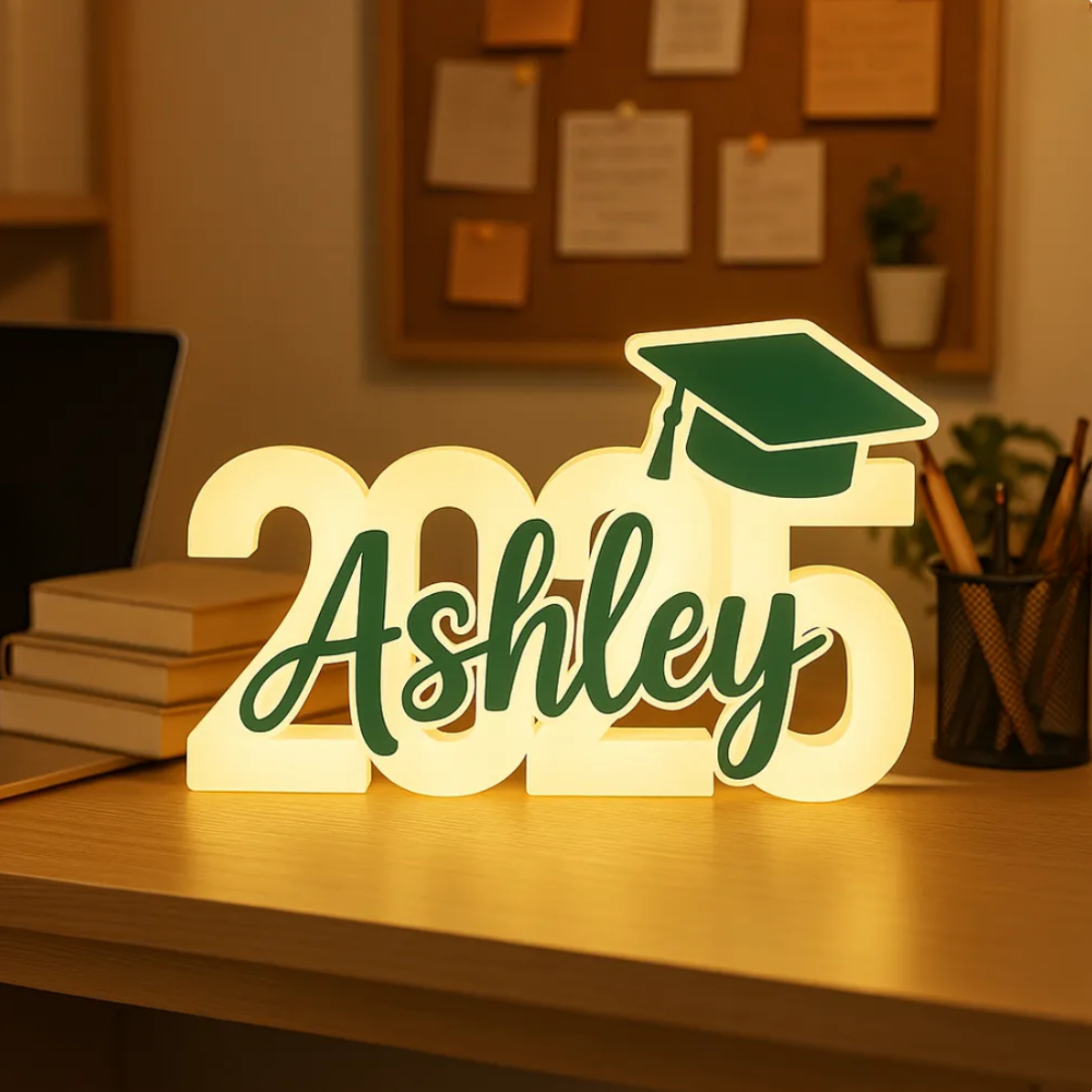 Class Of 2025 Graduation Personalized Light Box, Custom Name Graduation Light Box TD0034