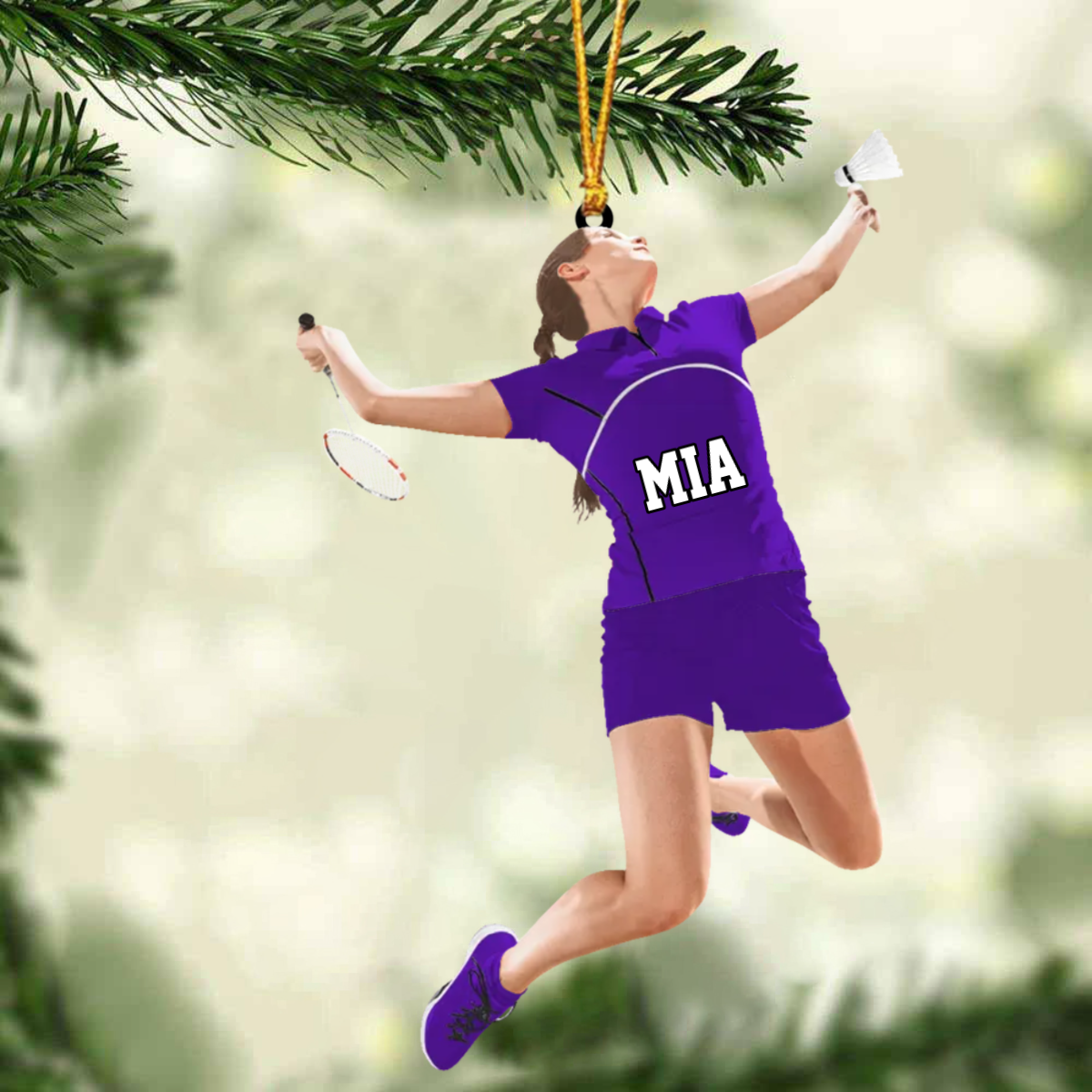 Custom Personalized Badminton Lovers Christmas Ornament, Gift For Badminton Player OO1744