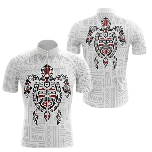 Tribal Turtle Cycling Short Sleeve Jersey For Men, Tribal Cycling Jerseys CZ0030