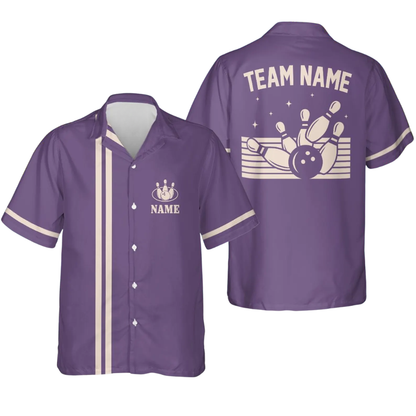Custom Vintage Mens Sage Green Bowling Hawaiian Shirt, Custom Vintage Bowling Team Shirts BE0229