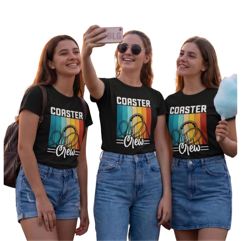 Coaster Crew Retro Matching T Shirt, Amusement Park Matching Shirts For Family Friends ET1055