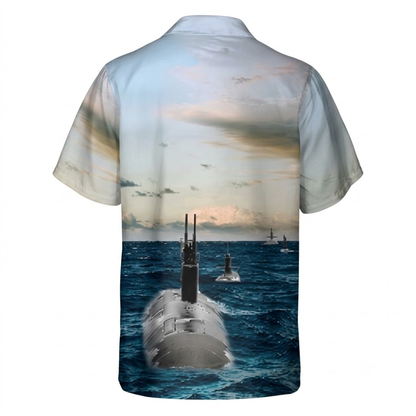 Submarine Hawaiian Shirt For Men, Nautical Submarine Hawaiian Shirt For Veteran HE0712