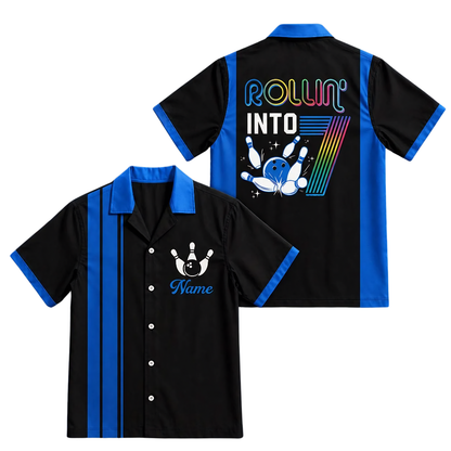 Rollin Into Custom Age Bowling Hawaiian Shirt Men Women, Custom Birthday Bowling Shirt BE0246