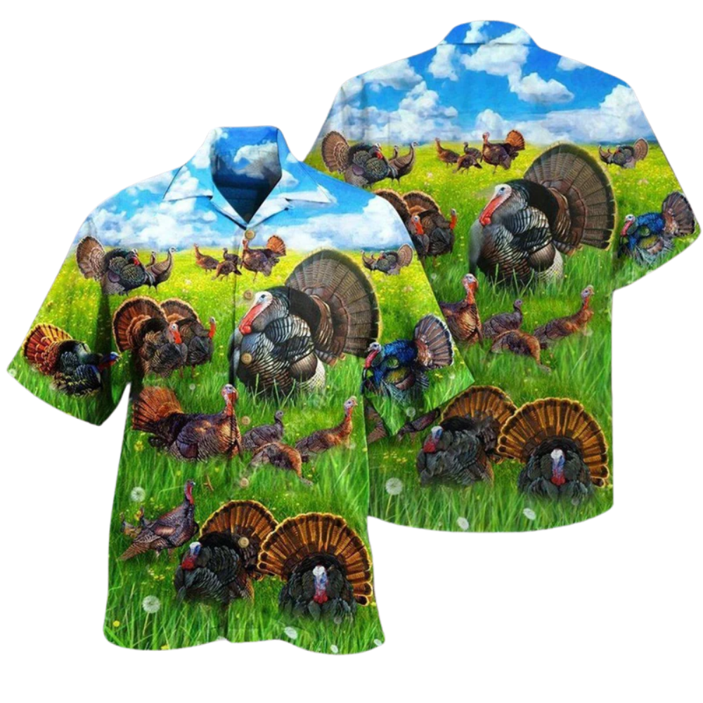 Turkey Chicken Hawaiian Shirt For Men, Turkey Hawaiian Shirts HE0710