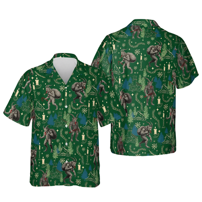 Krampus Christmas Men's Hawaiian Shirt, Christmas Krampus Hawaiian Shirt HE0803