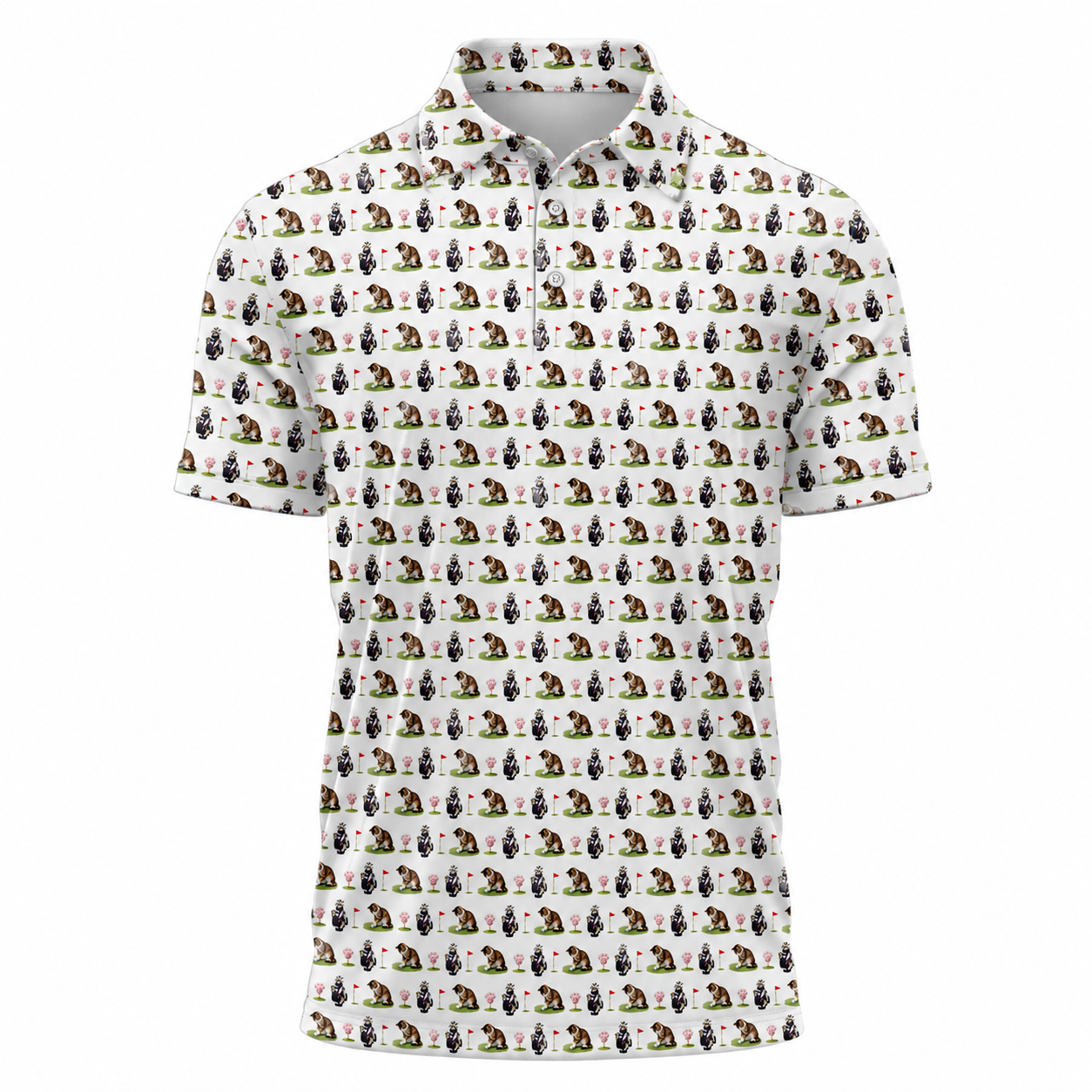 Funny Cat Golf Polo Shirt For Men, Cat Lover Golf Shirts GE0448
