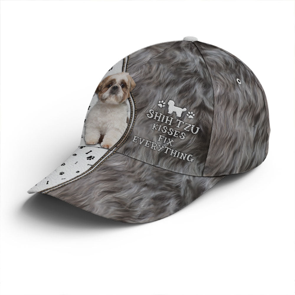 Shih Tzu Kisses Fix Everything Baseball Cap Lasfour CO0692