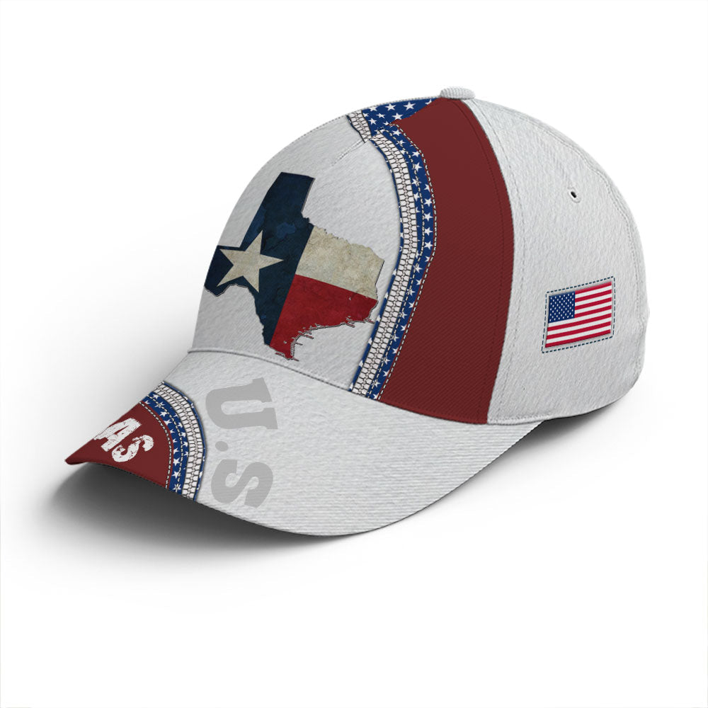 Baseball Cap For Texas People Flag Zip Design Lasfour CO0949