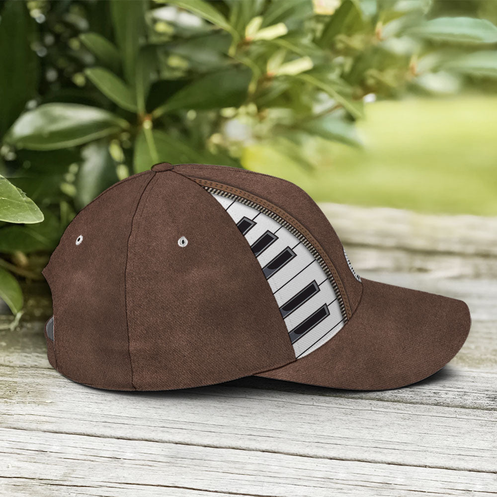 Piano Treble Clef Classic Leather Baseball Cap Lasfour CO0890