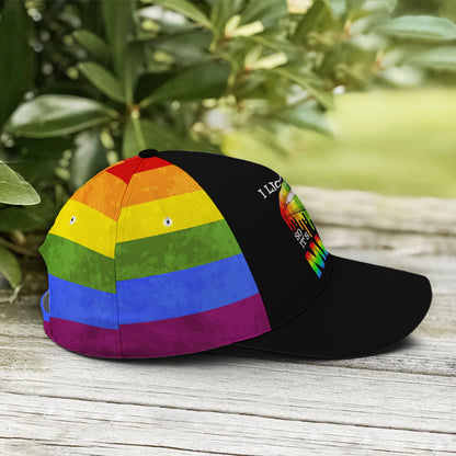 Baseball Cap For LGBTQ Drawing Dripping Lips Lasfour CO0942