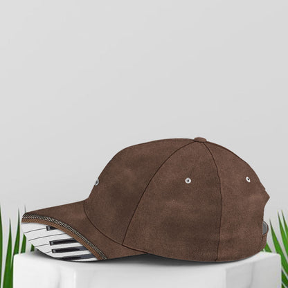 Piano Treble Clef Classic Leather Baseball Cap Lasfour CO0890