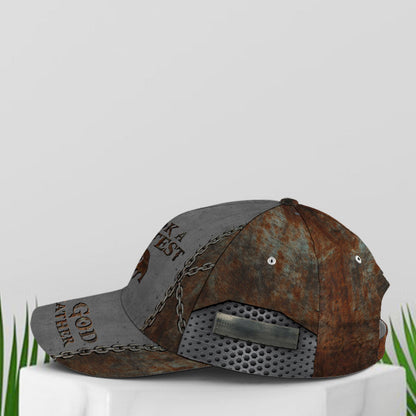 Baseball Cap For God Lovers Chain Rust And Metallic Lasfour CO0969