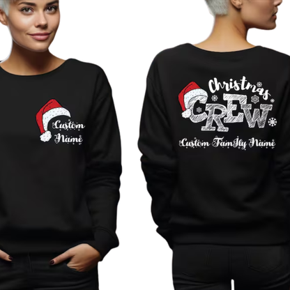 Custom Christmas Crew Sweatshirt, Custom Family Christmas Sweatshirt 2D0426
