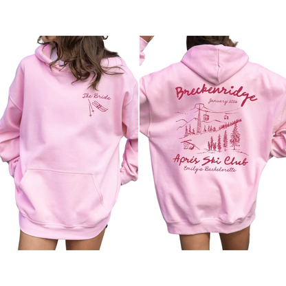 Après Ski Club Personalized Bachelorette Trip Matching Hoodies, Custom Ski Trip Bachelorette Hoodies ET1294