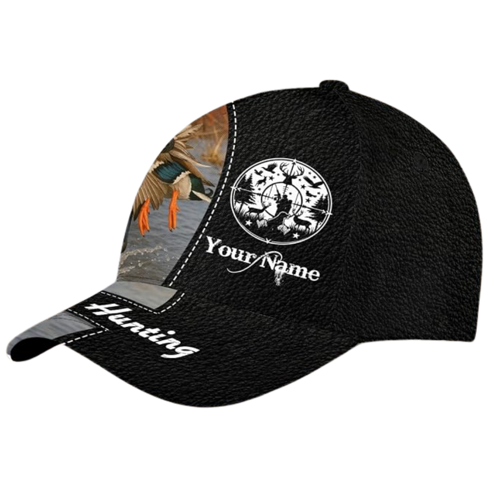 Duck Hunting Dog Custom Name 3D Baseball Cap For Hunter, Custom Duck Hunting Caps Hats CP0534